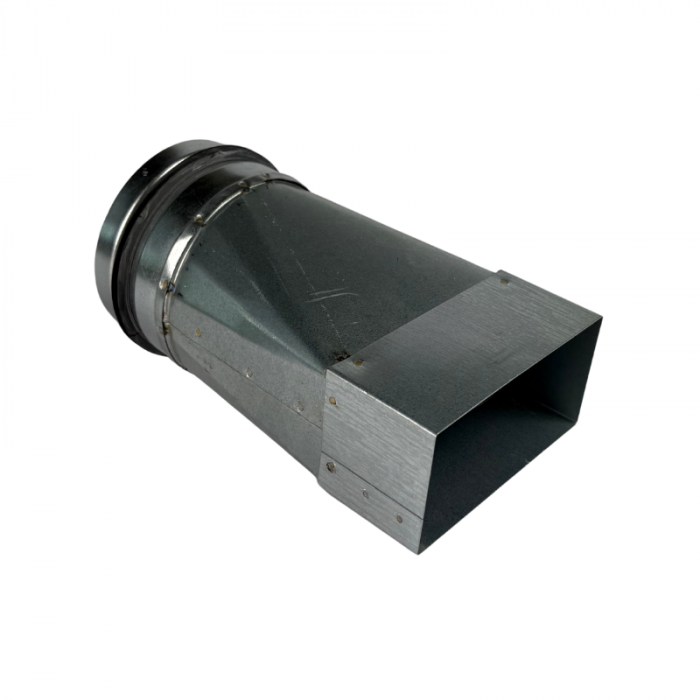 Verloopstuk symmetrisch rechthoekig 110 x 55mm naar rond Ø 100mm - Staal [Pro-C]