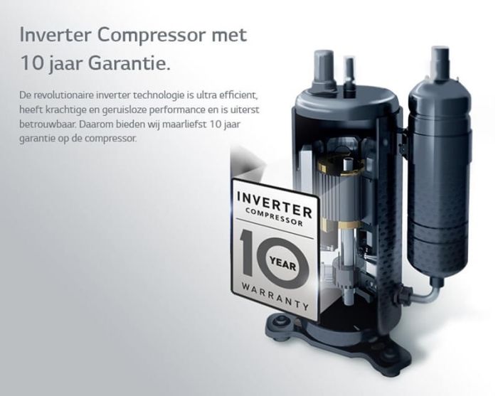 LG Standard Plus airco wandmodel binnen/buiten unit 5,0 Kw - R-32 - split-unit