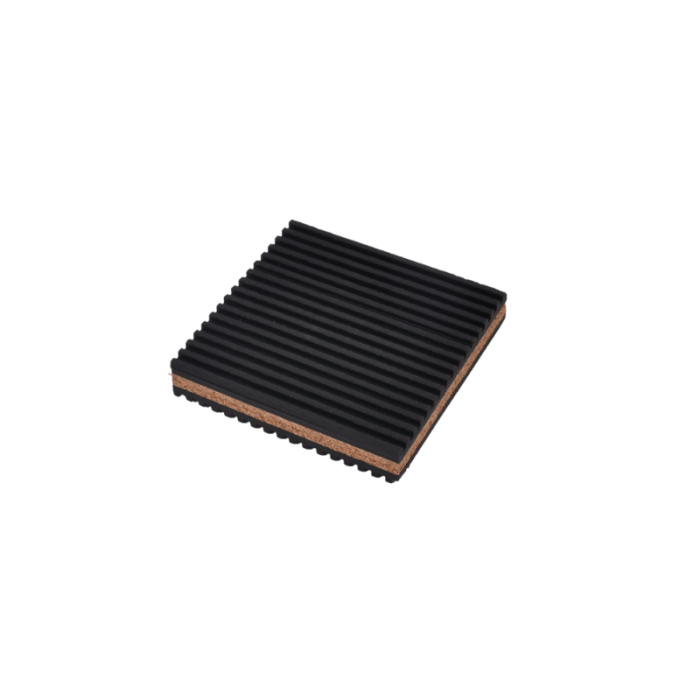 Rubberen anti-vibratie pad - Kurk - 100x100x20 mm Rubberen anti-vibratie pad - Kurk - 100x100x20 mm