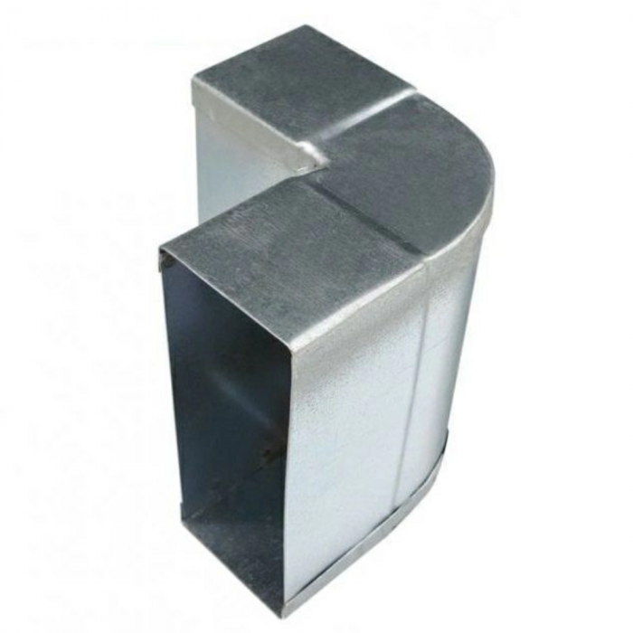 Rechthoekige (instort) korte bocht 90º verticaal - 100mm x 40mm