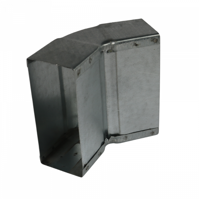 Rechthoekige korte (instort) bocht 45º verticaal - 200mm x 40mm