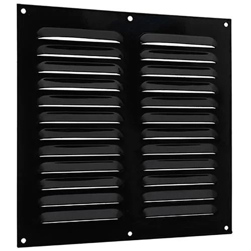 Aluminium schoepenrooster opbouw 300 x 300mm - ZWART (1-3030Z)