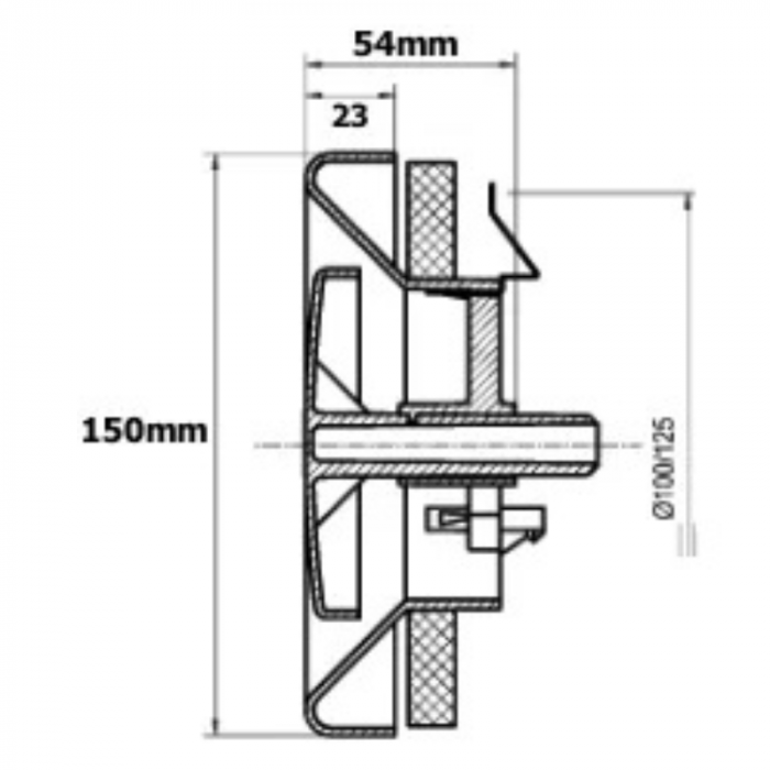 Stork ventilatieventiel luchtafvoer STK - Ø 100 & 125mm