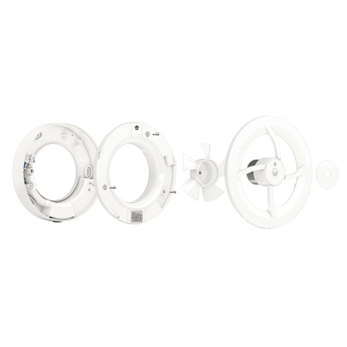 Vent-Axia - Solara - badkamerventilator - Ø 100/125mm - vocht- en bewegingssensor - nalooptimer - Zwart