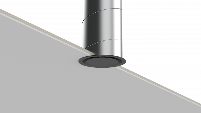 Pradovent -trim- Ø 100mm design ventiel (afvoer) - 50 m3/h - Zwart