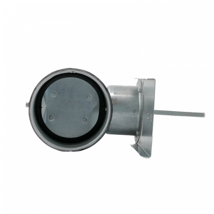 Regelklep Ø 150mm met motorstoel voor montage servomotor - luchtdicht - met afdichtingsrubber
