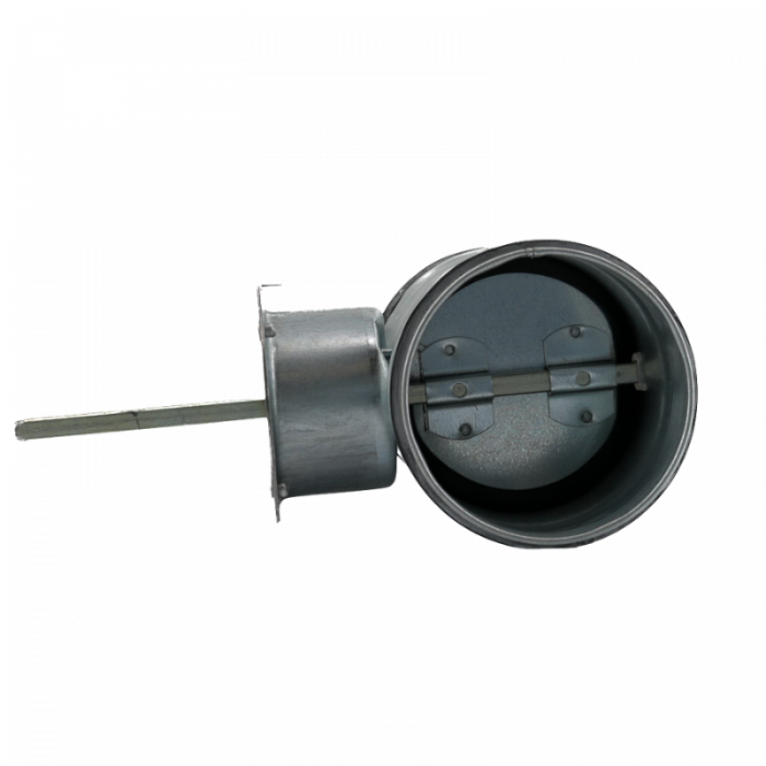 Regelklep Ø 250mm met motorstoel voor montage servomotor - luchtdicht - met afdichtingsrubber