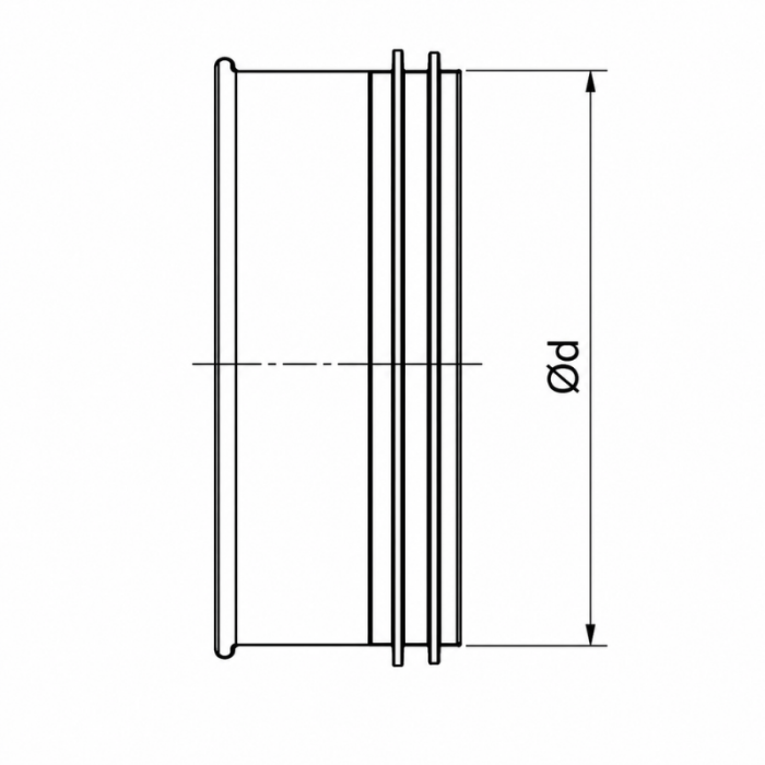 Deksel met rubberdichting voor spiraalbuis galva Ø 250mm 