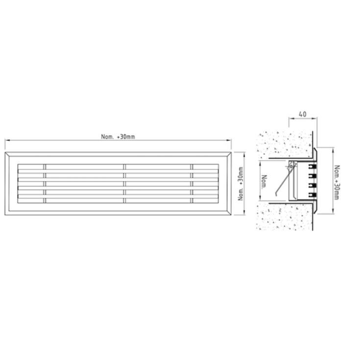 Wandrooster met volumeregelaar - 200 x 100mm - staal - Zwart RAL 9005 Wandrooster met volumeregelaar - 200 x 100mm - staal - Zwart RAL 9005