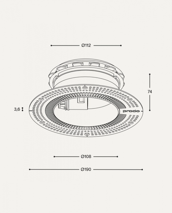 Pradovent -trimless- installeerbaar ventiel (toevoer & afvoer) - Ø 125mm - Zwart Pradovent -trimless- installeerbaar ventiel (toevoer & afvoer) - Ø 125mm - Zwart
