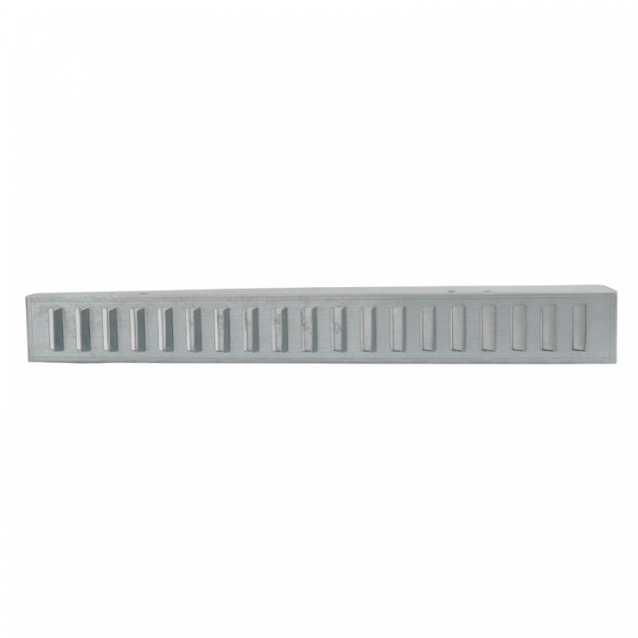 Stalen volumeregelaar (schuin gemonteerde schuifklep 525x75mm voor kanaalrooster - staal t.b.v. GS130G
