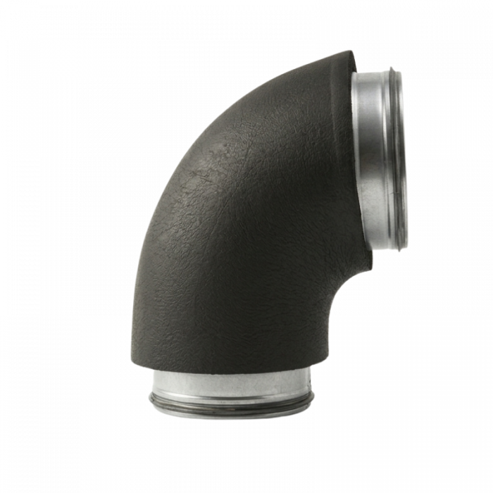 Geïsoleerd bocht 90º - Ø 160mm - geperst - SAFE