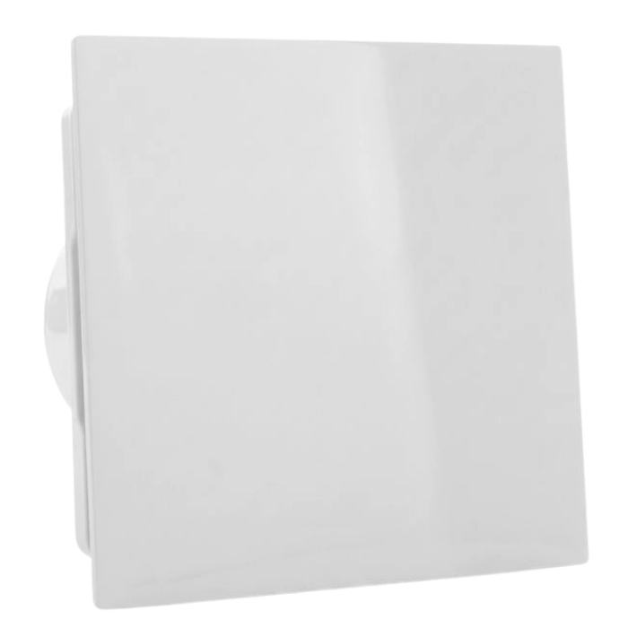 Whisper pro-design badkamerventilator - Ø100mm - met nalooptimer - vlak kunststof - wit