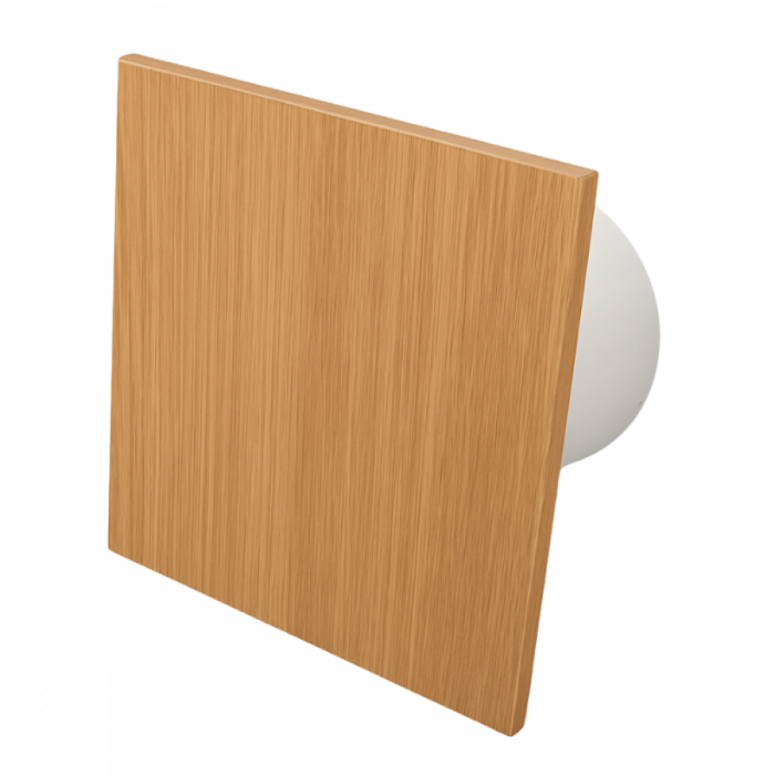 Whisper Pro-Design badkamerventilator - Ø100mm - aan/uit - vlak hout