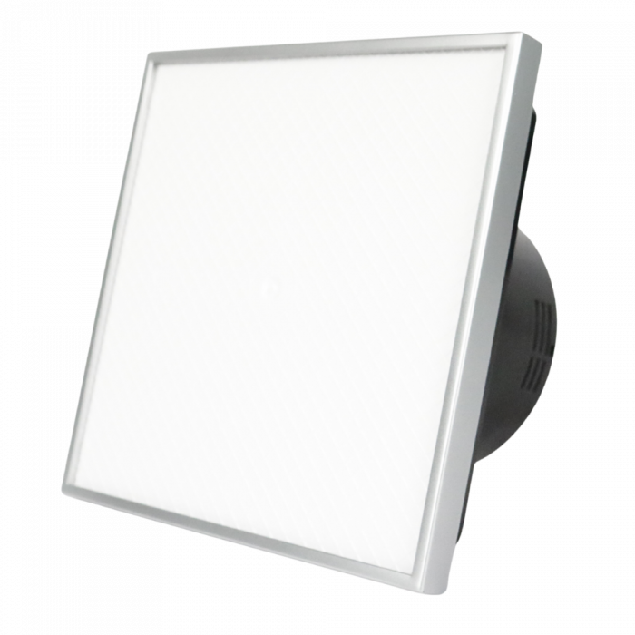 Whisper Pro-Design badkamerventilator - Ø100mm - aan/uit - Tegelfront - zwarte ventilator Whisper Pro-Design badkamerventilator - Ø100mm - aan/uit - Tegelfront - zwarte ventilator