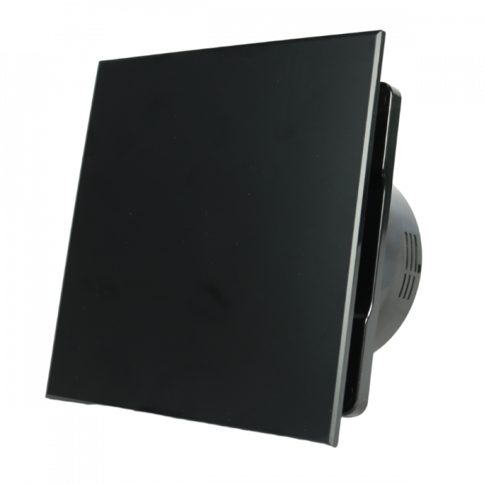 Whisper Pro-Design badkamerventilator - Ø100mm - met nalooptimer + vochtsensor - vlak kunststof - mat zwart - zwarte ventilator Whisper Pro-Design badkamerventilator - Ø100mm - met nalooptimer + vochtsensor - vlak kunststof - mat zwart - zwarte ventilator