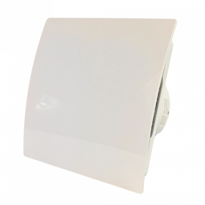 Whisper Pro-Design badkamerventilator - Ø125mm - met nalooptimer - gebogen kunststof - wit Whisper Pro-Design badkamerventilator - Ø125mm - met nalooptimer - gebogen kunststof - wit