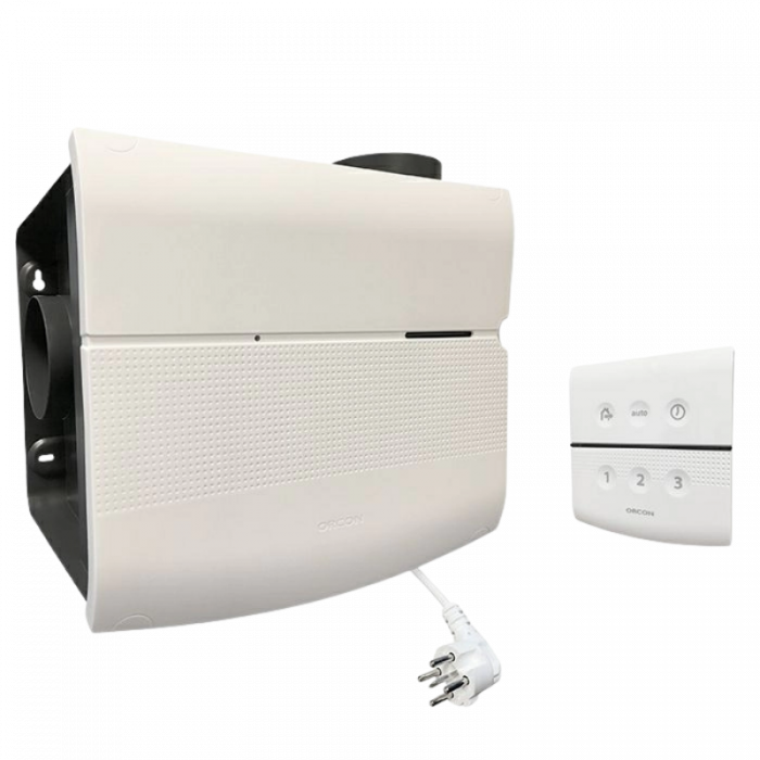 Orcon MVS-15RHBP woonhuisventilator - 550 m3/h - perilex - met ingebouwde vochtsensor - met RF-afstandsbediening
