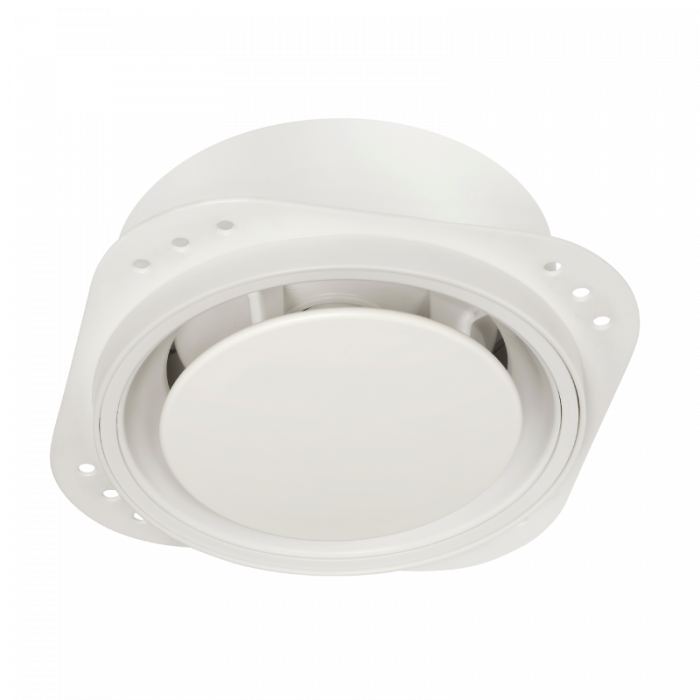 NoShow designventiel Ø 125mm stretch voor spanplafond - toevoer/afvoer - Wit