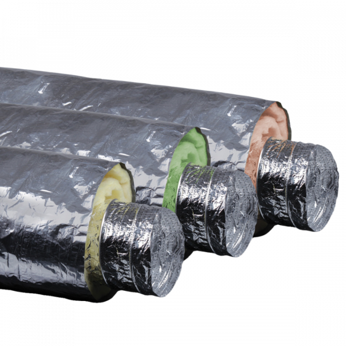 Geïsoleerde flexibele ventilatieslang - Ø150mm - Aluminium - Lengte 1 METER