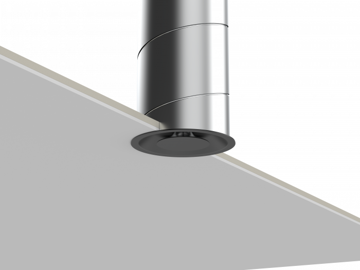 Pradovent -trim- Ø 125mm design ventiel (toevoer & afvoer) - Zwart