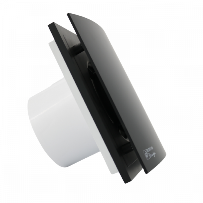 Design badkamerventilator Soler & Palau Silent (200CZ) - Ø 120mm - AAN/UIT - Mat Zwart