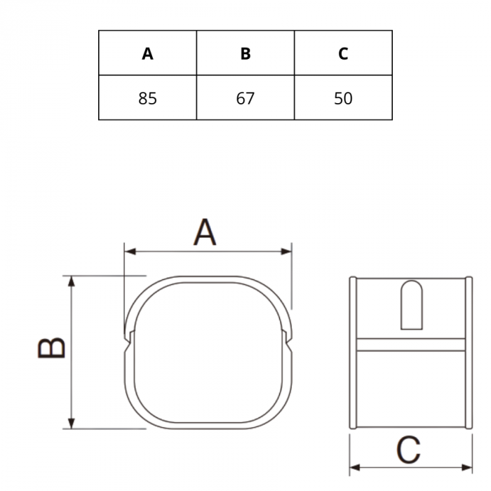 Airco verbindingsstuk - Antraciet