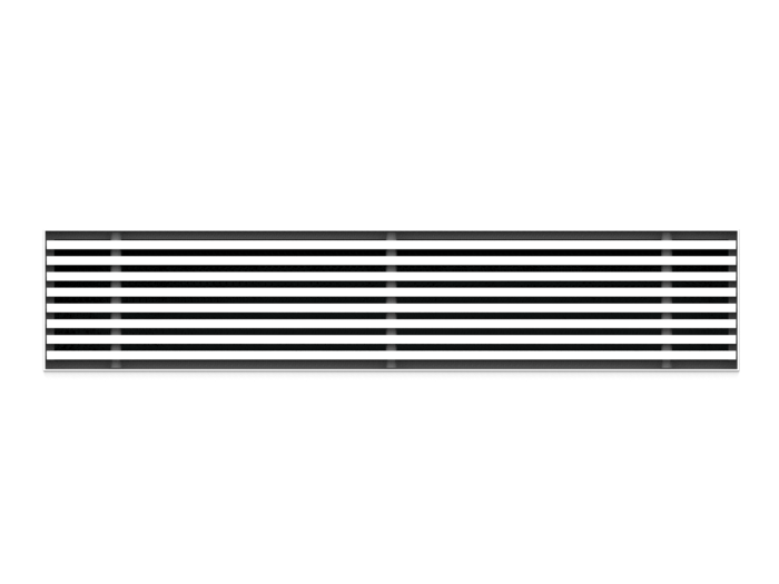 Instucbaar frameloos wandrooster - 210x50mm - t.b.v. kanaal 220 x 55mm