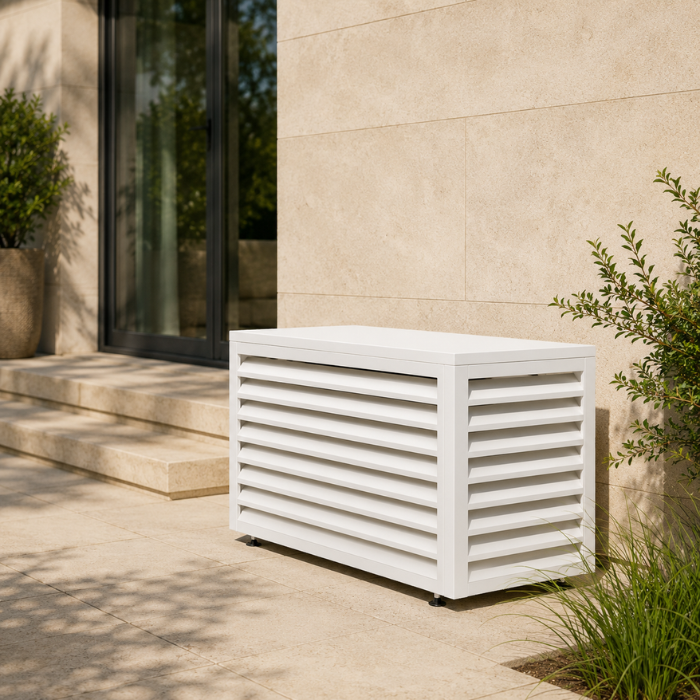Aircover 1000 - RAL9016 - Luxe (airco) buitenunit omkasting - 100 x 65 x 50 cm Aircover 1000 - RAL9016 - Luxe (airco) buitenunit omkasting - 100 x 65 x 50 cm