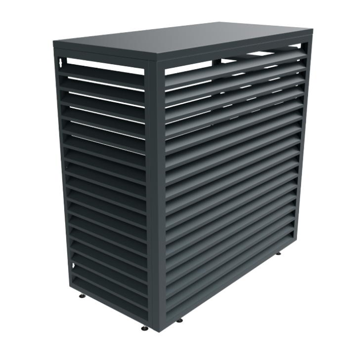 Aircover 1200 - RAL7016 - Luxe (airco) buitenunit omkasting - 120 x 110 x 65 cm Aircover 1200 - RAL7016 - Luxe (airco) buitenunit omkasting - 120 x 110 x 65 cm