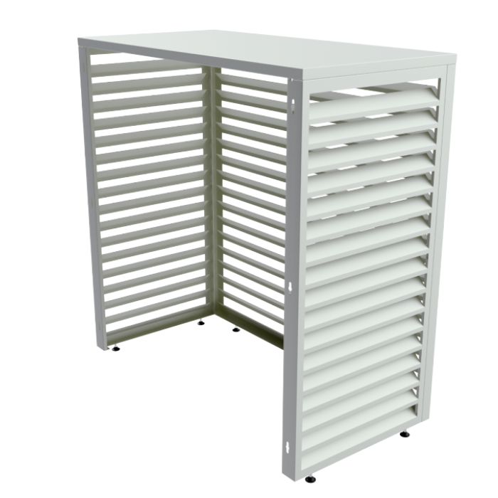 Aircover 1200 - RAL9016 - Luxe (airco) buitenunit omkasting - 120 x 110 x 65 cm