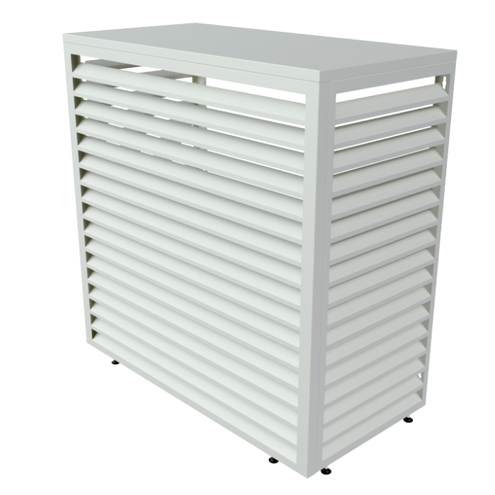 Aircover 1200 - RAL9016 - Luxe (airco) buitenunit omkasting - 120 x 110 x 65 cm