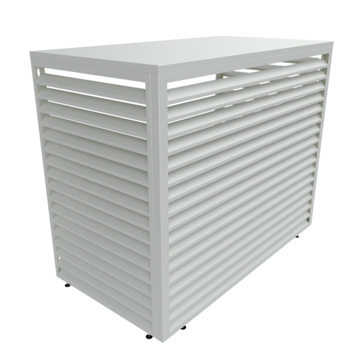 Aircover Sky - RAL9016 - Luxe (airco) buitenunit omkasting - 120 x 160 x 65 cm