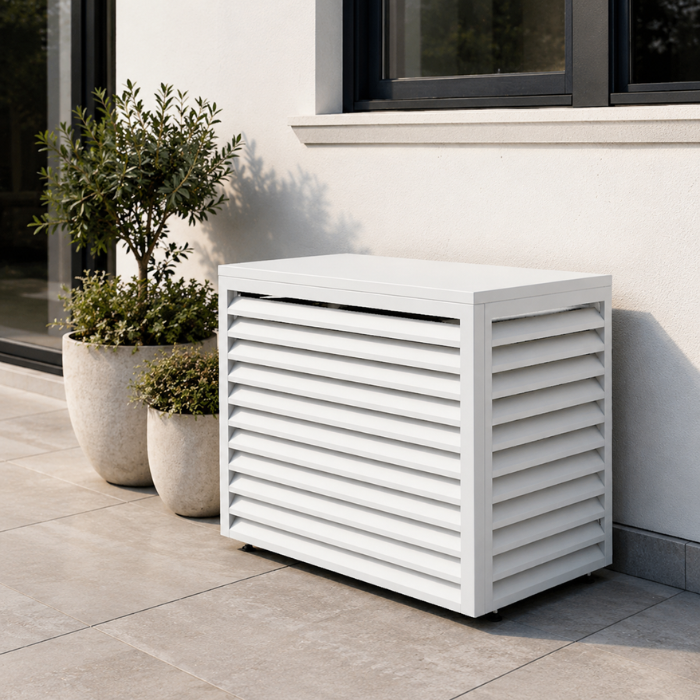 Aircover 1100 - RAL9016 - Luxe (airco) buitenunit omkasting - 110 x 80 x 54 cm Aircover 1100 - RAL9016 - Luxe (airco) buitenunit omkasting - 110 x 80 x 54 cm