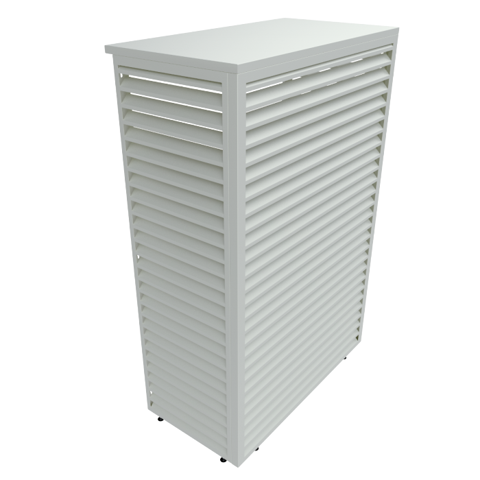 Aircover Sky - RAL9016 - Luxe (airco) buitenunit omkasting - 120 x 160 x 65 cm
