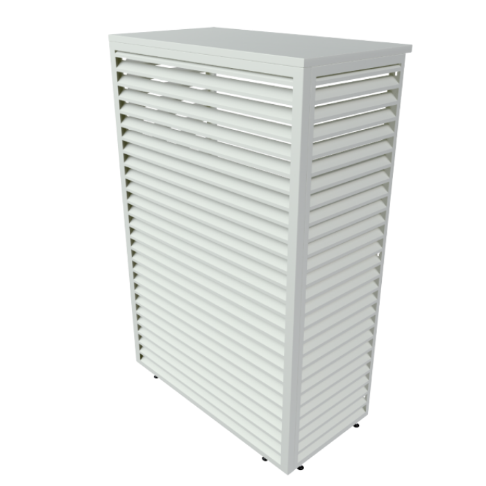 Aircover Sky - RAL9016 - Luxe (airco) buitenunit omkasting - 120 x 160 x 65 cm