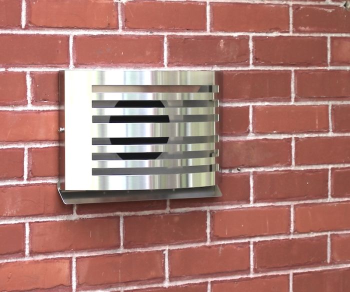 Design gevelkap PREMIUM LINE -ALFA- Ø 125mm met terugslagklep - RVS