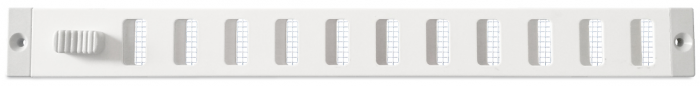 Aluminium afsluitbaar schuifrooster opbouw 750x30mm wit