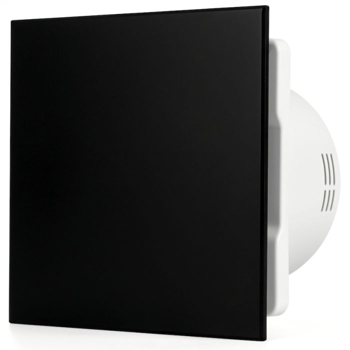 Whisper Pro-Design badkamerventilator - Ø100mm - met nalooptimer + vochtsensor - vlak kunststof - mat zwart Whisper Pro-Design badkamerventilator - Ø100mm - met nalooptimer + vochtsensor - vlak kunststof - mat zwart