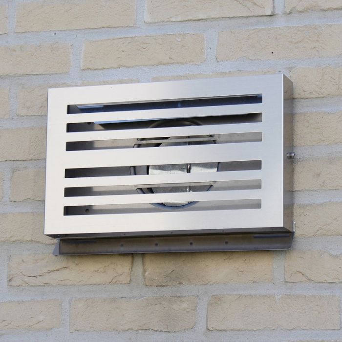Design gevelkap PREMIUM LINE -BETA- Ø 150mm met grofmazig gaas - RVS Design gevelkap PREMIUM LINE -BETA- Ø 150mm met grofmazig gaas - RVS