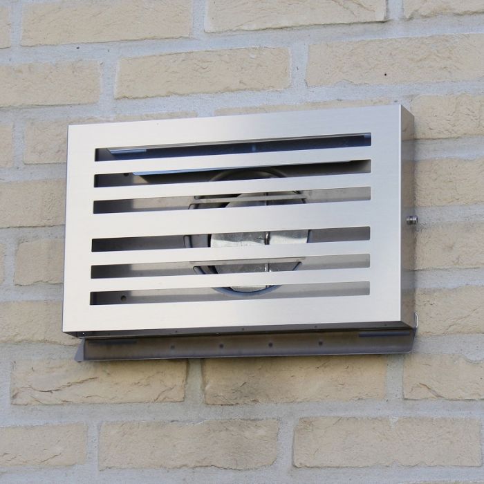 Design gevelkap PREMIUM LINE -BETA- Ø 160mm met grofmazig gaas - RVS Design gevelkap PREMIUM LINE -BETA- Ø 160mm met grofmazig gaas - RVS