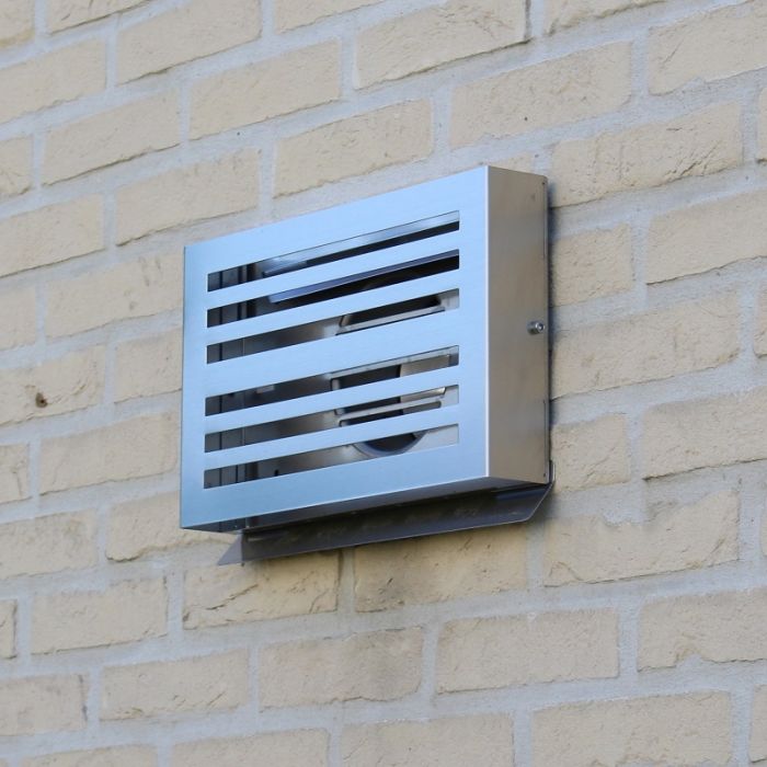 Design gevelkap PREMIUM LINE -BETA- Ø 200mm met grofmazig gaas - RVS Design gevelkap PREMIUM LINE -BETA- Ø 200mm met grofmazig gaas - RVS