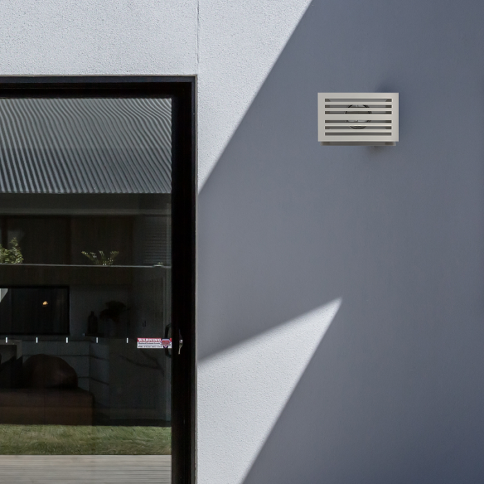 Design gevelkap PREMIUM LINE -BETA- Ø 125mm met grofmazig gaas - WIT RAL9010