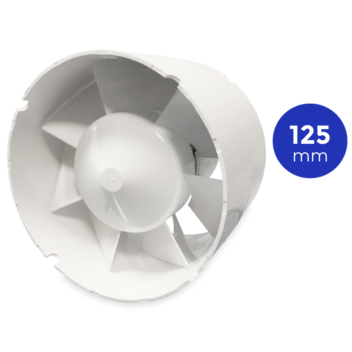 Blauberg TUBO125 Inschuif-buisventilator - 195 m3/h - voor IN kanaal 125mm