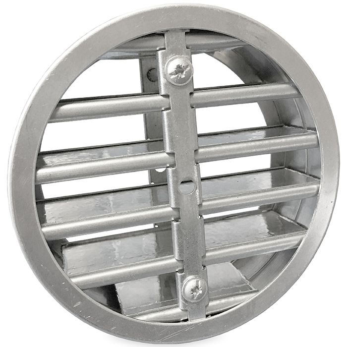 Brandwerend rond lamellenrooster Ø125mm - High Performance (vloer/buitenmuur toepassing) Brandwerend rond lamellenrooster Ø125mm - High Performance (vloer/buitenmuur toepassing)
