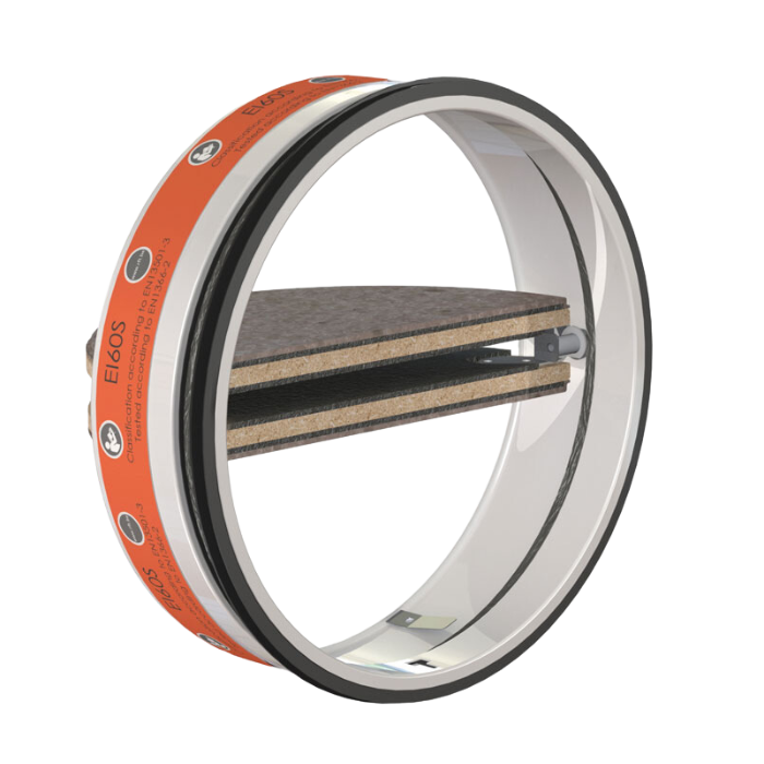Brandwerende vlinderklep (brandklep) Ø125mm - 60 minuten