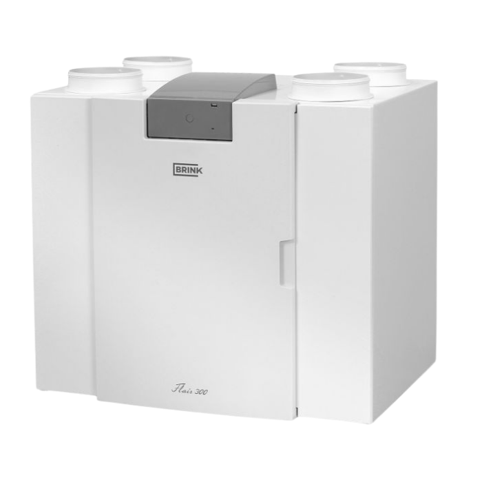 Brink Flair 300 plus WTW unit - 2b/2o linkeruitvoering - 300 m3/h Brink Flair 300 plus WTW unit - 2b/2o linkeruitvoering - 300 m3/h