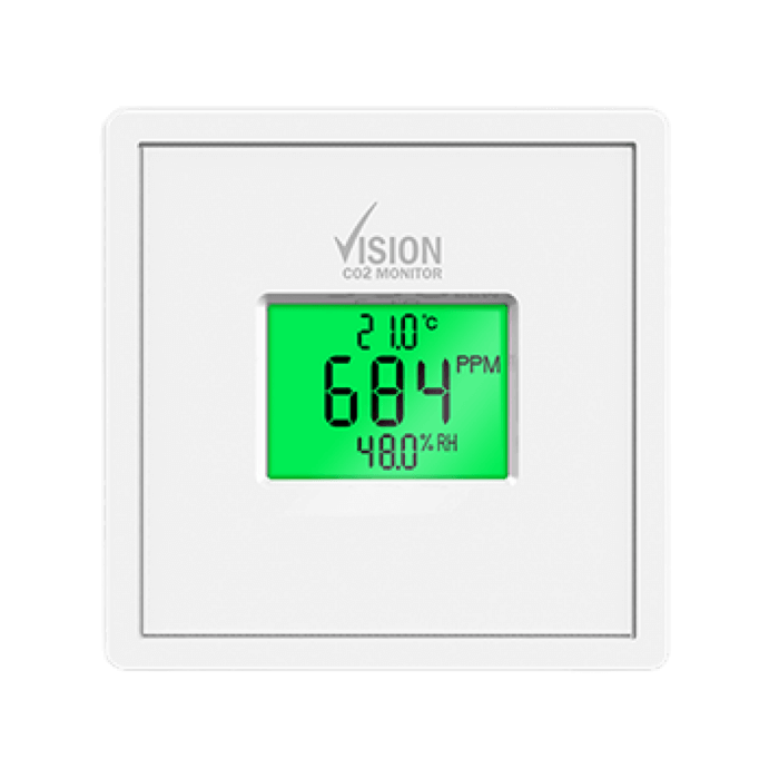Vision CO2 monitor met datalogger, temperatuur-en-vocht-sensor
