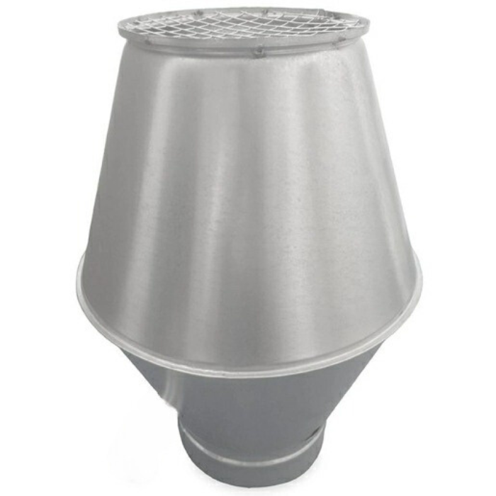 Deflectorkap Ø 355mm met aansluiting voor spiraalbuis galva