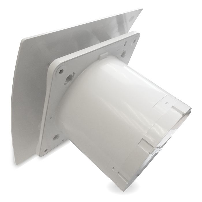 Pro-Design badkamer/toilet ventilator - MET TIMER (KW100T) - Ø100mm - kunststof - wit